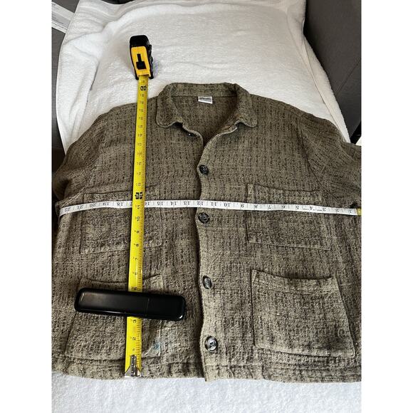 CP Shades Lady Jacket Button Front 4 pockets texture tweed french girl Flax -M - Picture 9 of 11